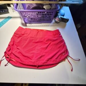 Nike Red Athletic Skort with Side Drawstrings